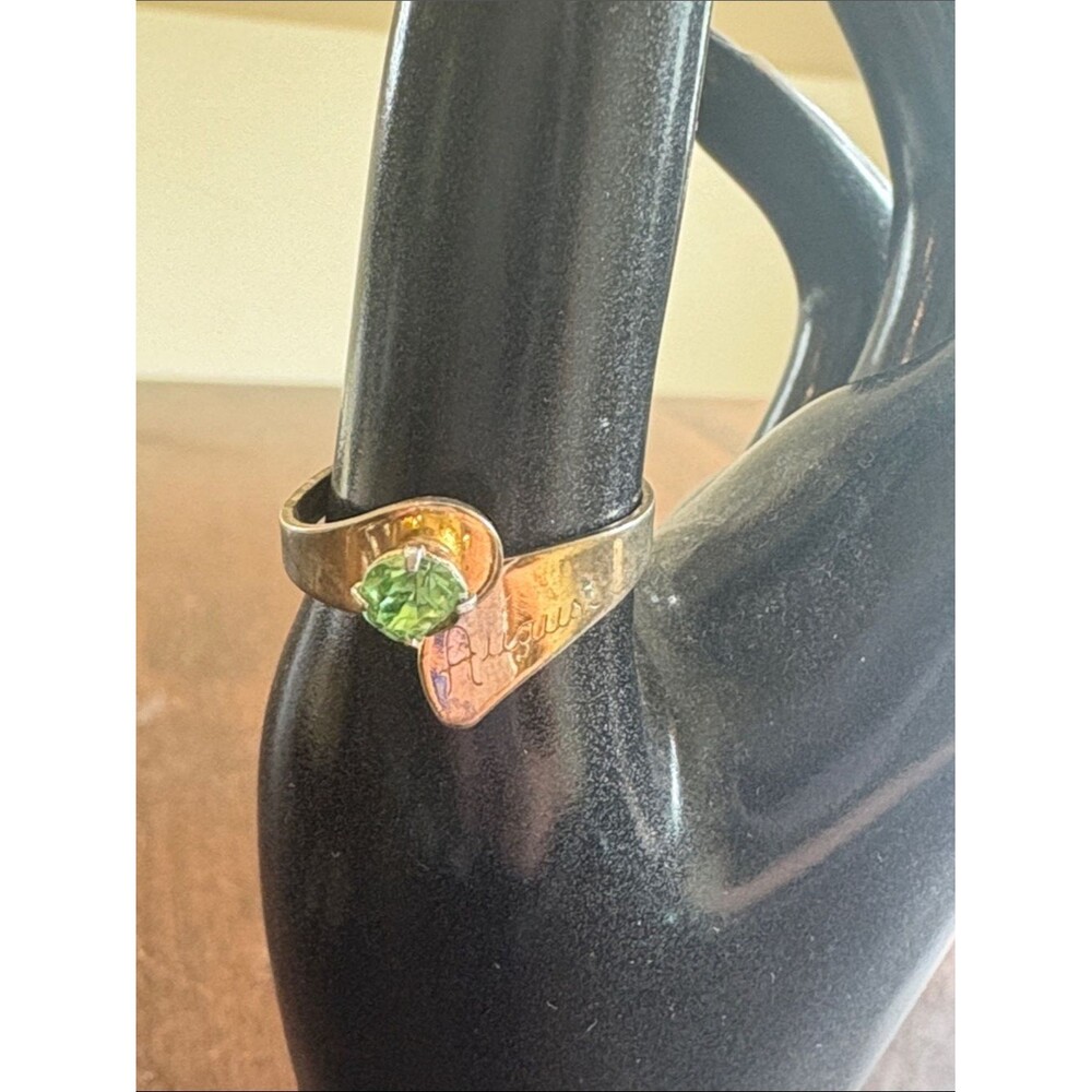 Vintage August Ring with Green